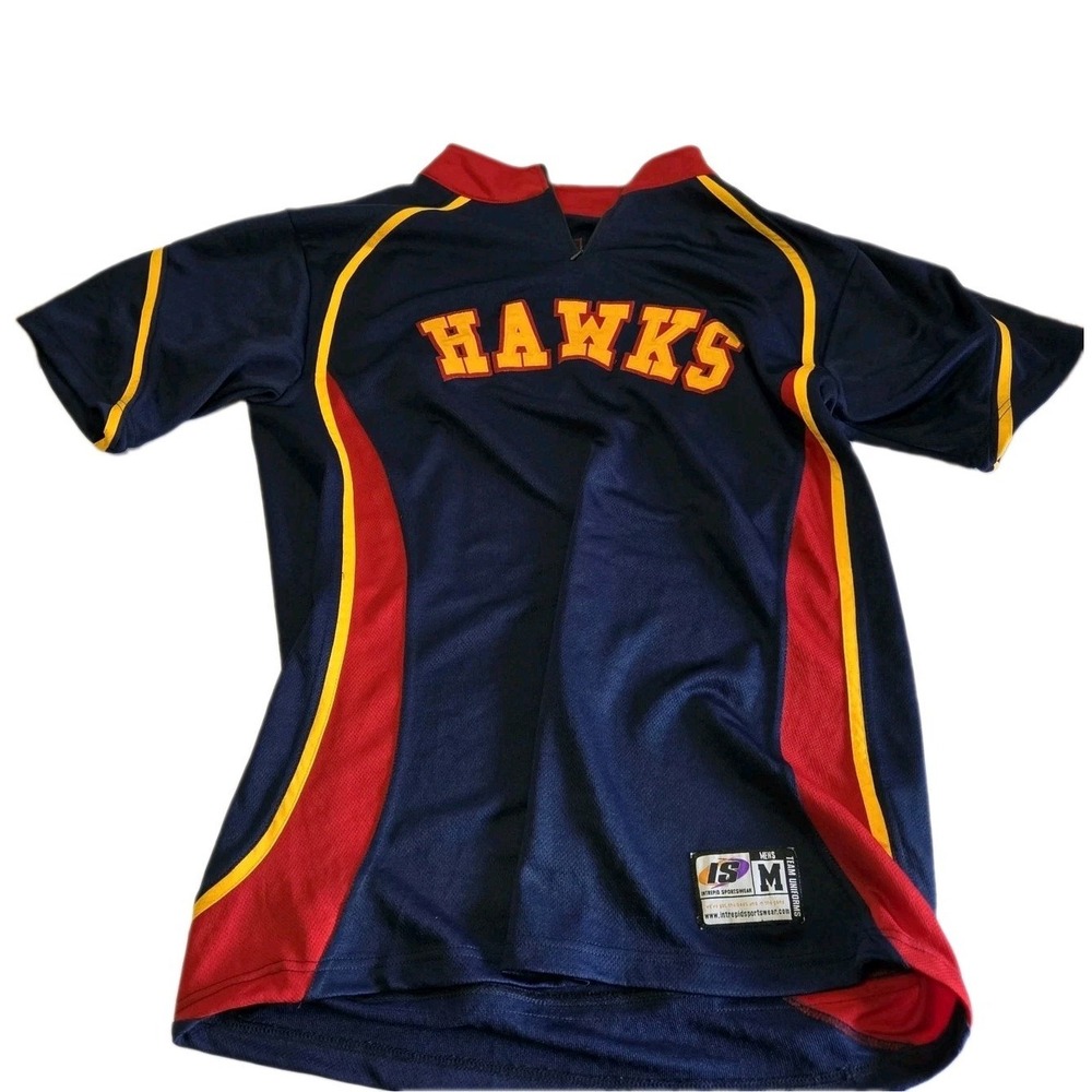 Atlanta Hawks Intripid Sportswear Shirt Size Men's M #11 Patch On Sleeve NBA